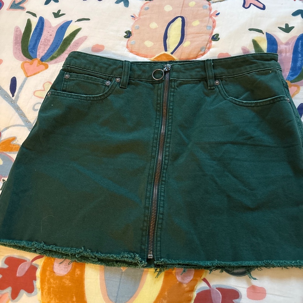 Green Denim mini